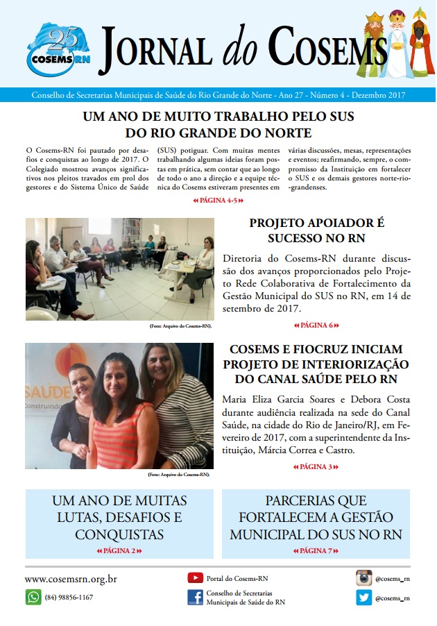 Quarta edição do Jornal do Cosems-RN é lançada durante encontro com secretários